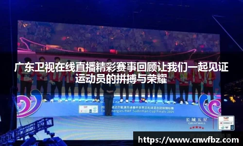 广东卫视在线直播精彩赛事回顾让我们一起见证运动员的拼搏与荣耀